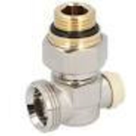 Raccord simple de robinet a bille soupape d'equerre 1/2" mâle raccord tube 3/4" "