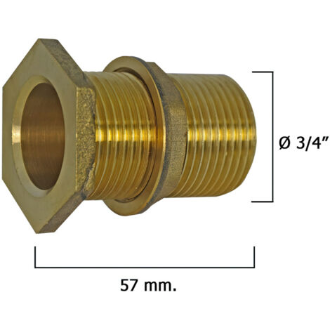 Raccord sortie réservoir à écrou 3/4"