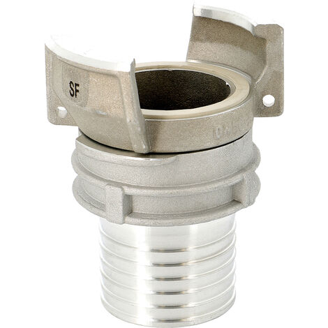 Raccord symétrique alu DN65,cannelé Ø70