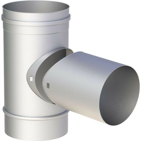 Raccord T 87° Ø 150 mm Klix avec larmier