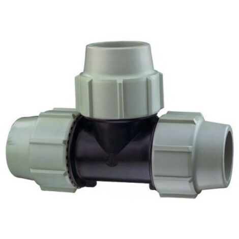 Raccord té égal - PLASSON - Série 7 - Polypropylène - Diamètre40mm - À serrage extérieur