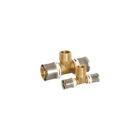 Raccord Té mâle à sertir - Ø 3/4 - 32 mm