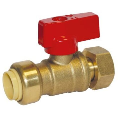 Raccord Toutub vanne laiton 15x21 Ø12 – Écrou tournant pour tube PER et cuivre – Connexion sans outil – BOUTTÉ