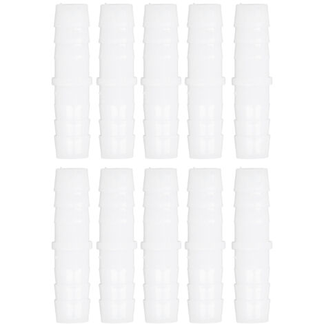 Raccord tuyau plastique droit 12-12 mm en PE – Lot de 10 pièces sans BPA pour tubes silicone et pompes