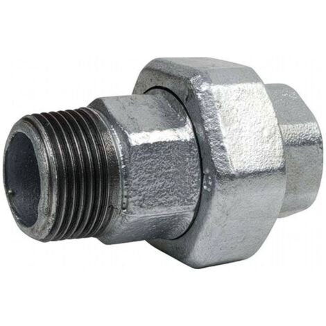 Raccord Union à Portée Conique Mâle-Femelle en Fonte Malléable Galvanisée 1''1/2