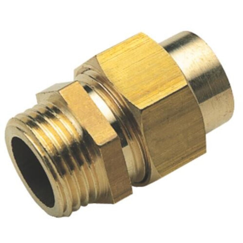 Raccord union droit laiton 3 pieces a portee sphero-conique male - 341