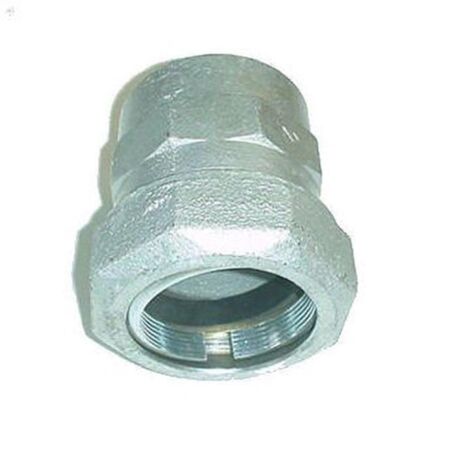 Raccord union fonte galva droit à serrage - F 3/4' - diamètre 26,9 mm