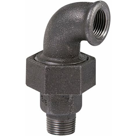 Raccord union fonte noire coudé 90° à visser - MF 1' - N° 98