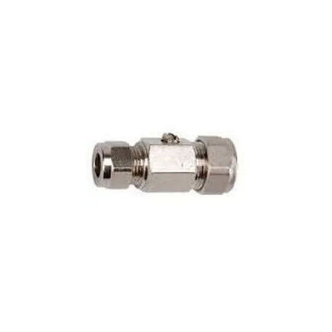 Raccord union Gripp pour cuivre diamètre 8x10/12x14 avec vanne d'arrêt, la paire .