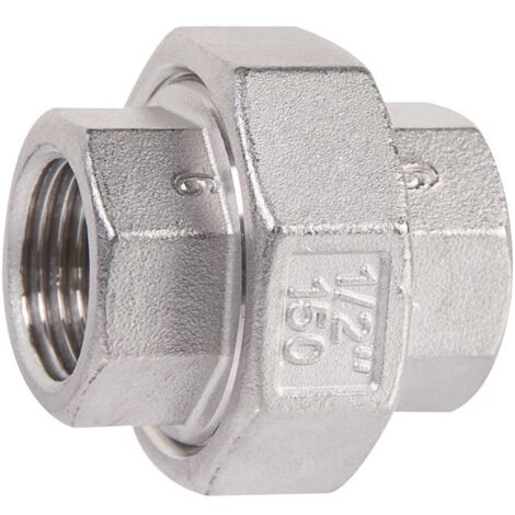 Raccord union inox droit à visser - F 3/4'' - Sféraco