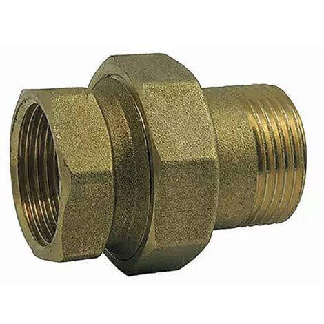 Raccord union laiton droit pour radiateur M/F 1/2''