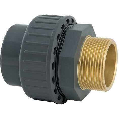 Raccord union mix fil PVC/laiton Ø 32x1'