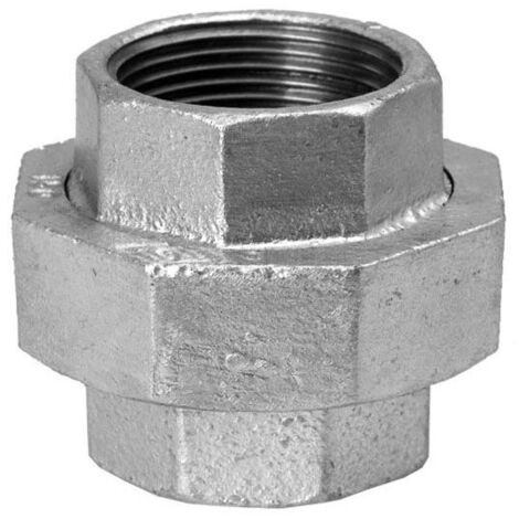 Raccord vissé Hermann Schmidt Temperguss DN 20, joint conique 3/4&quot, filetage intérieur, zingué