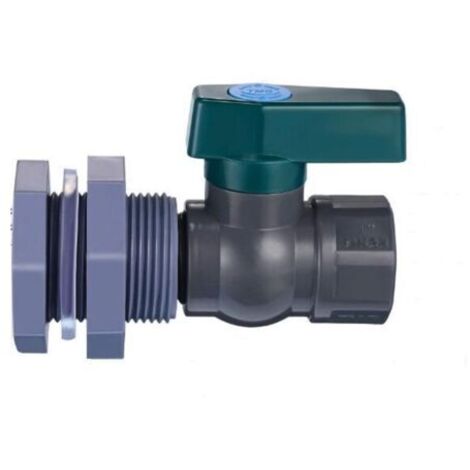 Raccordement réservoirs d'eau en PVC robinet tonneau de pluie en PVC de 1 pouce avec raccord de cloison et adaptateur de tuyau (1 pouce)