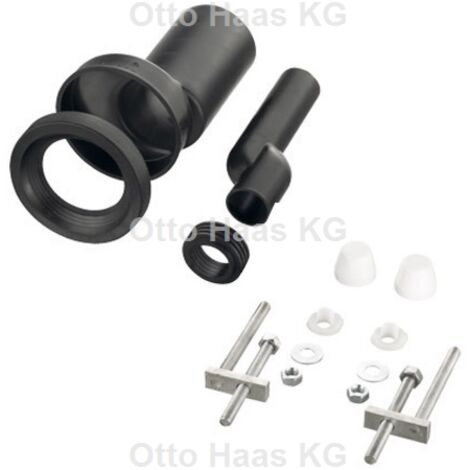 Raccordement WC DN 90 – Kit 3282 avec joints EPDM – Connecteur tuyau étagé 180 mm – Disques excentriques inclus – Haas