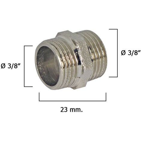 Raccordi doppi cromati 3/8"