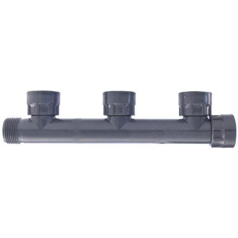 Raccordi Manifold Pvc Con Oring - 3 uscite con ghiera 1"