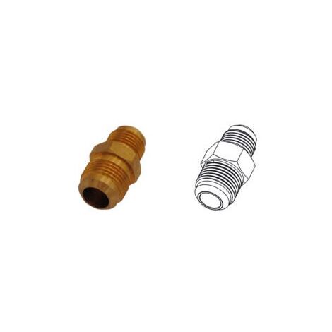 Raccordi ottone - 3/8"x1/2" SAE dritti in pollici per tubi in rame 00000011341 - -  TECNOGAS - -