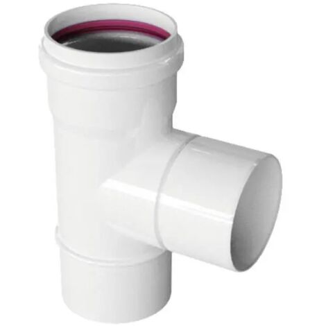 Raccordo 90° a t monoparete in alluminio pressofuso bianco ø80 m.m.f. PUCCI