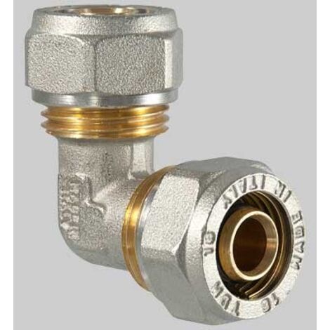 Raccordo a compressione curvo doppio - 32 x 32