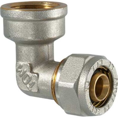 Raccordo a compressione curvo femmina 26 x 3/4  T.d.m.