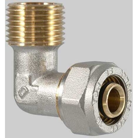 Raccordo a compressione curvo Maschio - 20 x 1/2