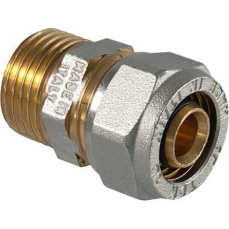 Raccordo a compressione diritto maschio 26 x 3/4  T.d.m.