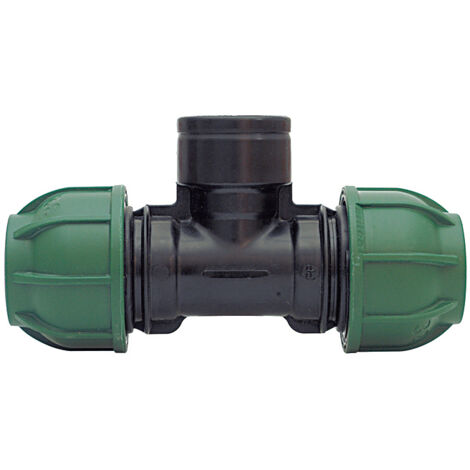 RACCORDO A COMPRESSIONE PN10 TEE 90 ° FEMMINA mis. 20x1/2x20 20.00 pz