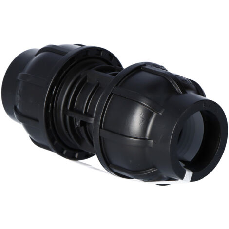 Raccordo a compressione PP 32x32 PN16, per tubi in PE, nero