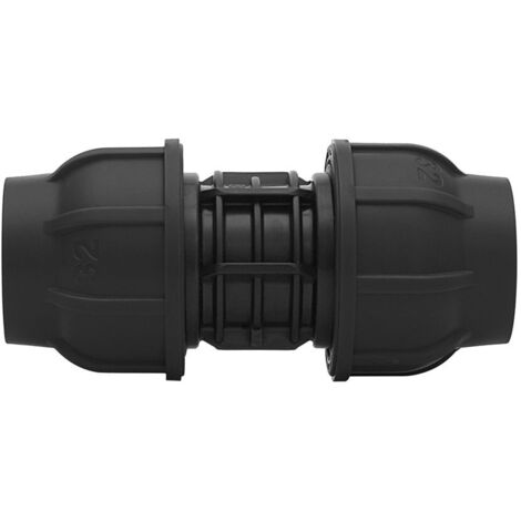 Raccordo a compressione PP 90x90 PN10, per tubi PE, nero