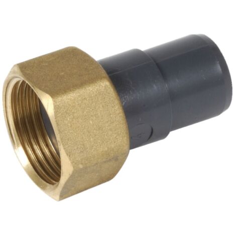 Raccordo a ferro - PVC pressione 2 pezzi con dado bloccante Ø32 - 33X42
