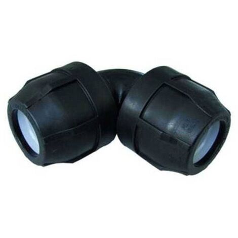 Raccordo a gomito 90° Nupi - diametro 25x25 mm - in PE 10KG25