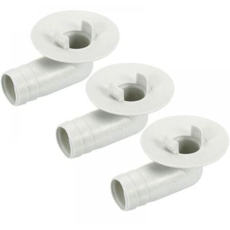 Raccordo a gomito da 17 mm per tubo di scarico del condizionatore d'aria, ricambio per condizionatori mini-split a finestra, colore beige, confezione da 3 pezzi.