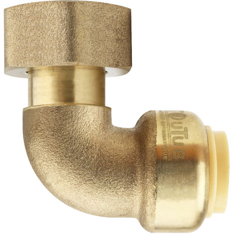 Raccordo a gomito femmina in ottone ø16 Toutub - BOUTTÉF 20 x 27 mm