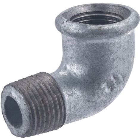 Raccordo a gomito galvanizzato, piccolo raggio maschio - femmina, MF15x21 NOYON & THIEBAULT