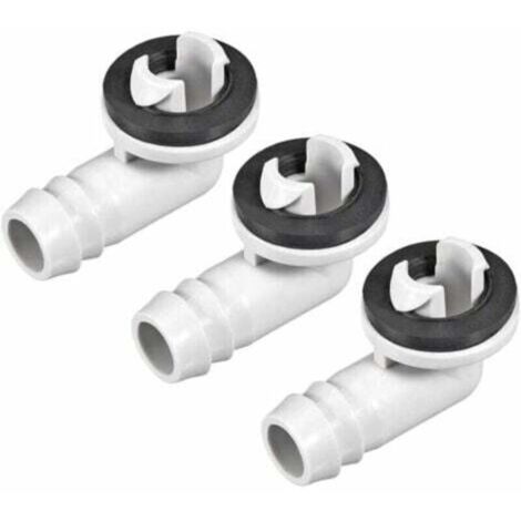 Raccordo a gomito per tubo di scarico del condizionatore (15 mm) - Componenti per condizionatori mini-split e a finestra (confezione da 3)