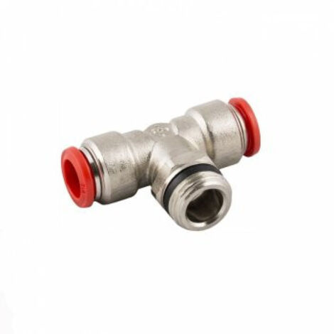 RACCORDO A INNESTO RAPIDO A T CENTRALE CONICO GIREVOLE 3/8" D10