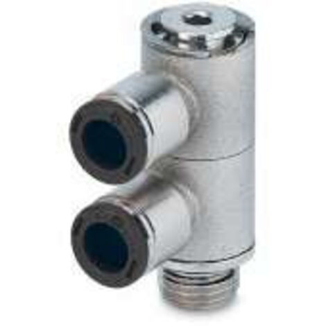 RACCORDO A INNESTO RAPIDO ASTA DOPPIA ANELLI SINGOLI 1/4" D6