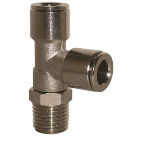 RACCORDO A INNESTO RAPIDO T LATERALE MASCHIO GIREVOLE CON ORING  1/8" D6