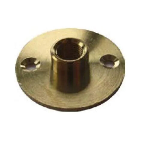 Raccordo a piastra in ottone, femmina, passo 10x1, diametro 40mm