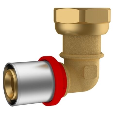 RACCORDO A PRESSARE IKARO CURVO CON GIRELLO E GUARNIZIONE- 3/4 x 26 -CONF- IKARO- pezzi 1