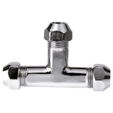 RACCORDO A &quotT&quot  CON GUARNIZIONE E DADI CONICI 10x10x10 mm