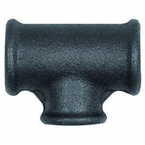 Raccordo a T 130, rosso, Rp 1/2, Rp 3/8, Rp 1/2, colore nero, temperatura di esercizio da -20 °C a 300 °C, ISO 7-1