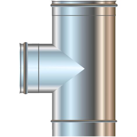 Raccordo A T 90° Cordivari Monoparete Inox Attacco Laterale Femmina ø120 Mm