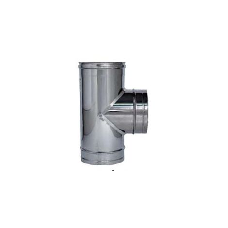 RACCORDO A T 90  ° IN ACCIAIO INOX AISI 304 MONOPARETE SPESSORE MM.05  FMM  EE ¸ mm.200