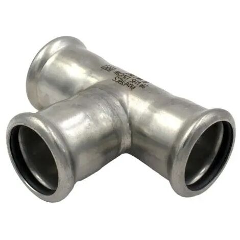 Raccordo a t a pressare intermedio in acciaio inox serie inoxpress uniko ø35 FRABO