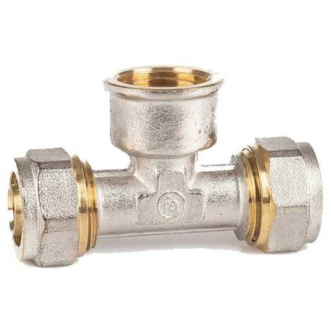 Raccordo a "t" a stringere filettato femmina per multistrato : Diametro - 16X1/2X16, Spessore - 2MM