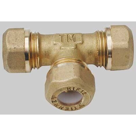 Raccordo a t compressione ottone PTFE 1/2in mod.1207 TIEMME