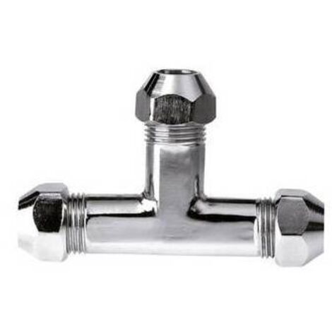 RACCORDO A "T"  CON GUARNIZIONE E DADI CONICI 10x10x10 mm REMER
