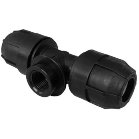 Raccordo a t femmina a compressione in polipropilene serie elopress Ø16x1/2 pn16 NUPI